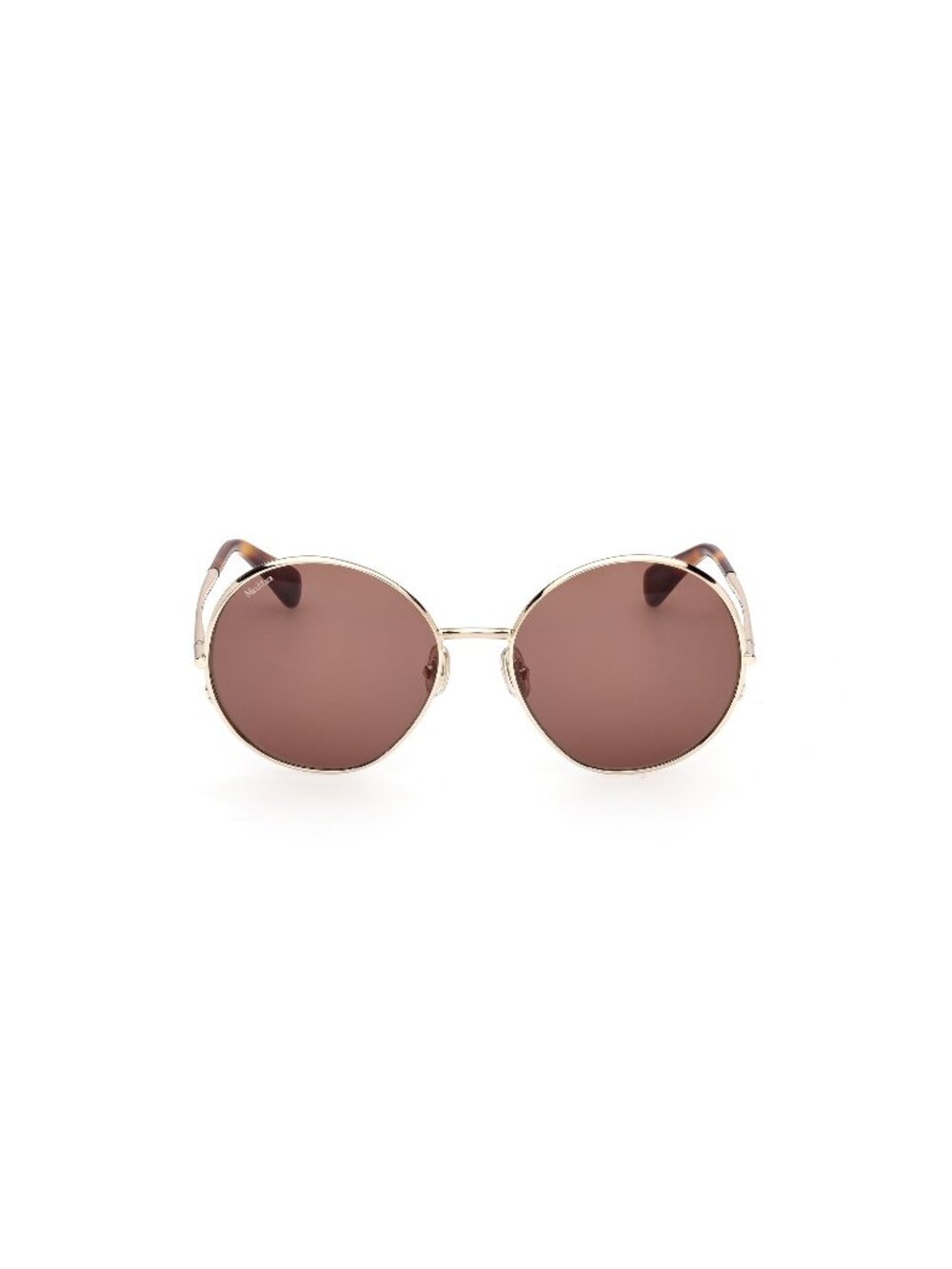 New Max Mara Women's Sunglasses Gold Brown Lens Metal Frame MaxMara MM0191 32E